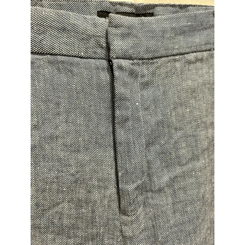Banana Republic Logan Fit‎ Linen Cotton Blend Straight Leg Pants Blue Womens 14